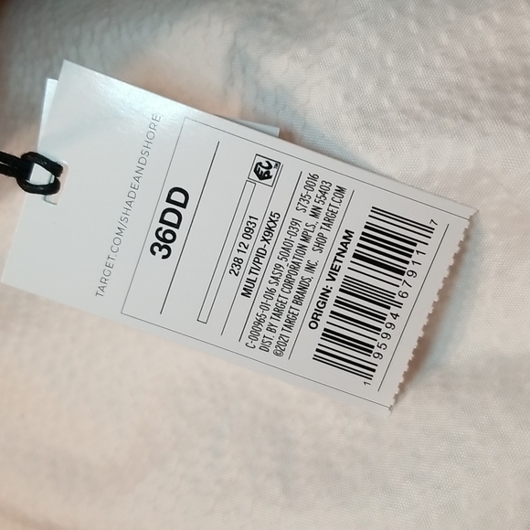 NWT GORGEOUS MESH METALLIC TIE BACK ADJUSTABLE BRA TOP MOLDED CUPS 36DD - Picture 5 of 5